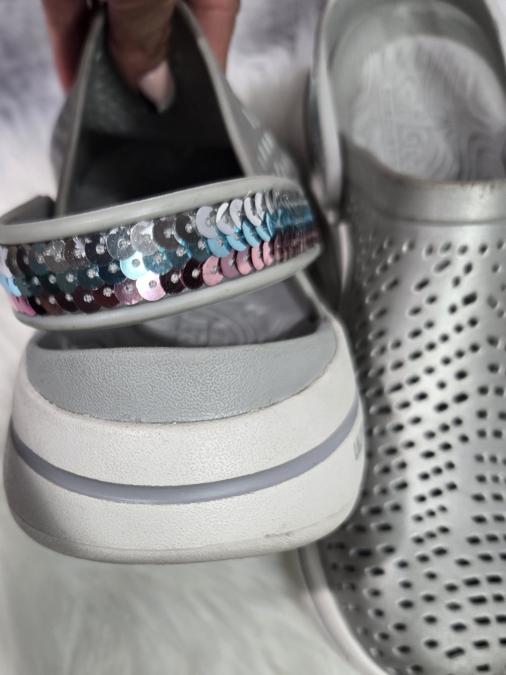 Skechers Foamies GOwalk 5 - Elegance clog in silver - Picture 5 of 6